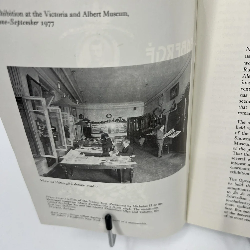Faberge Brief History Printed‎ for Her Majesty's Stationary Office 1977 Brochure